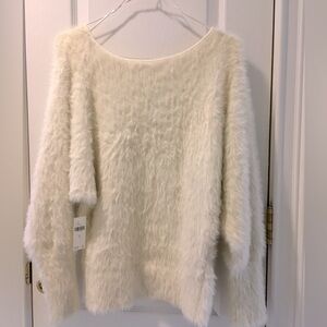 NWT Anthropologie Ember Eyelash Dolman Sweater in Ivory